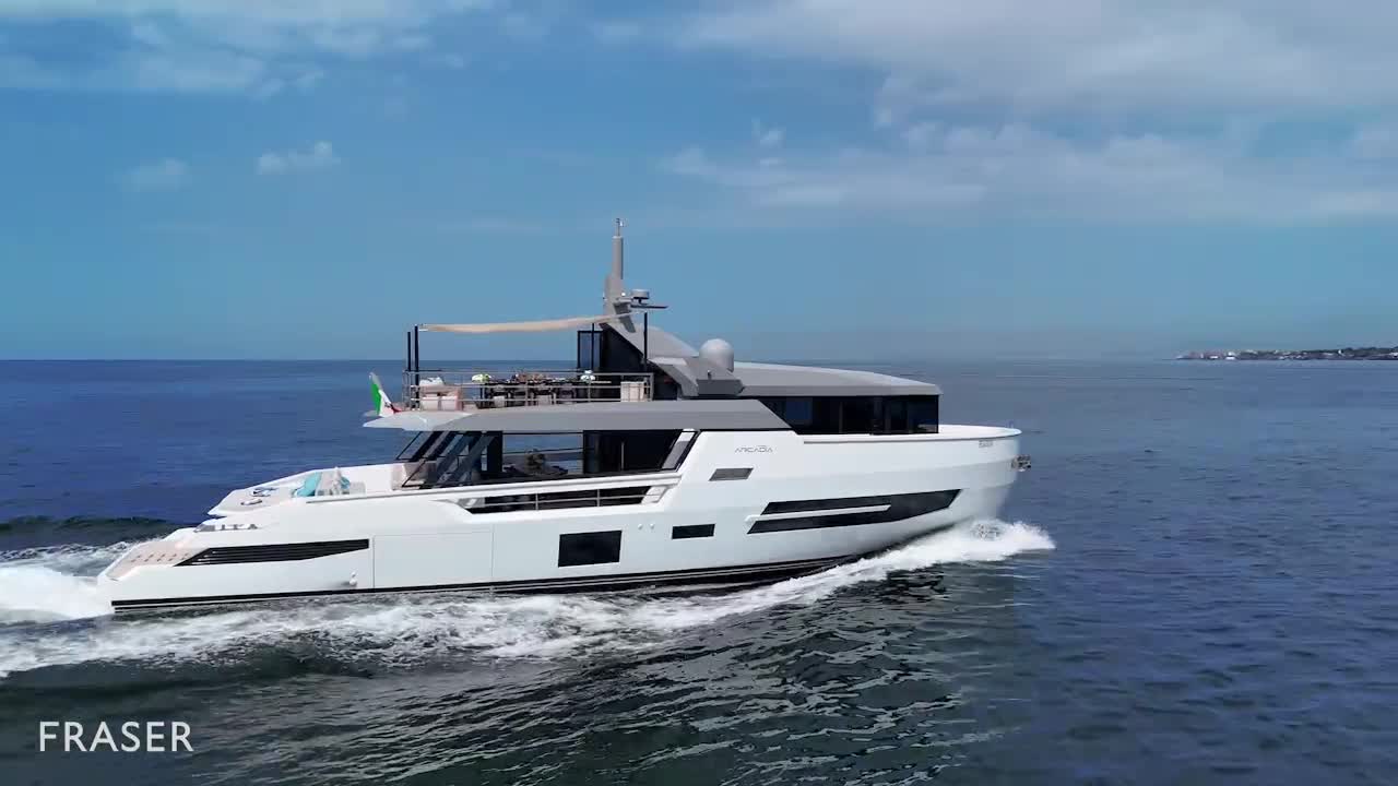 Presentation showcasing ACQUA CHIARA a 78ft (23.98m) luxury motor yacht for Sale available with Fraser Yachts, built by ARCADIA YACHTS in 2020